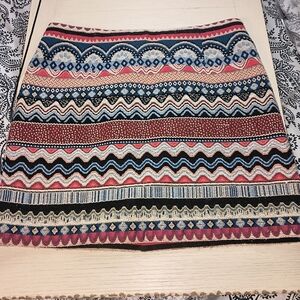 Design Lab Lord & Taylor Multicolor Patterned Mini Skirt